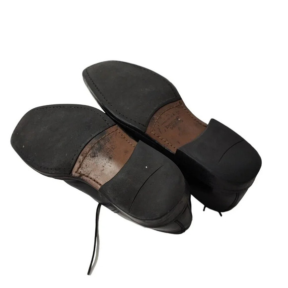 Johnston and Murphy Black Dress Shoes Men Size 10.5M Leather Made in Italy Work main image 3